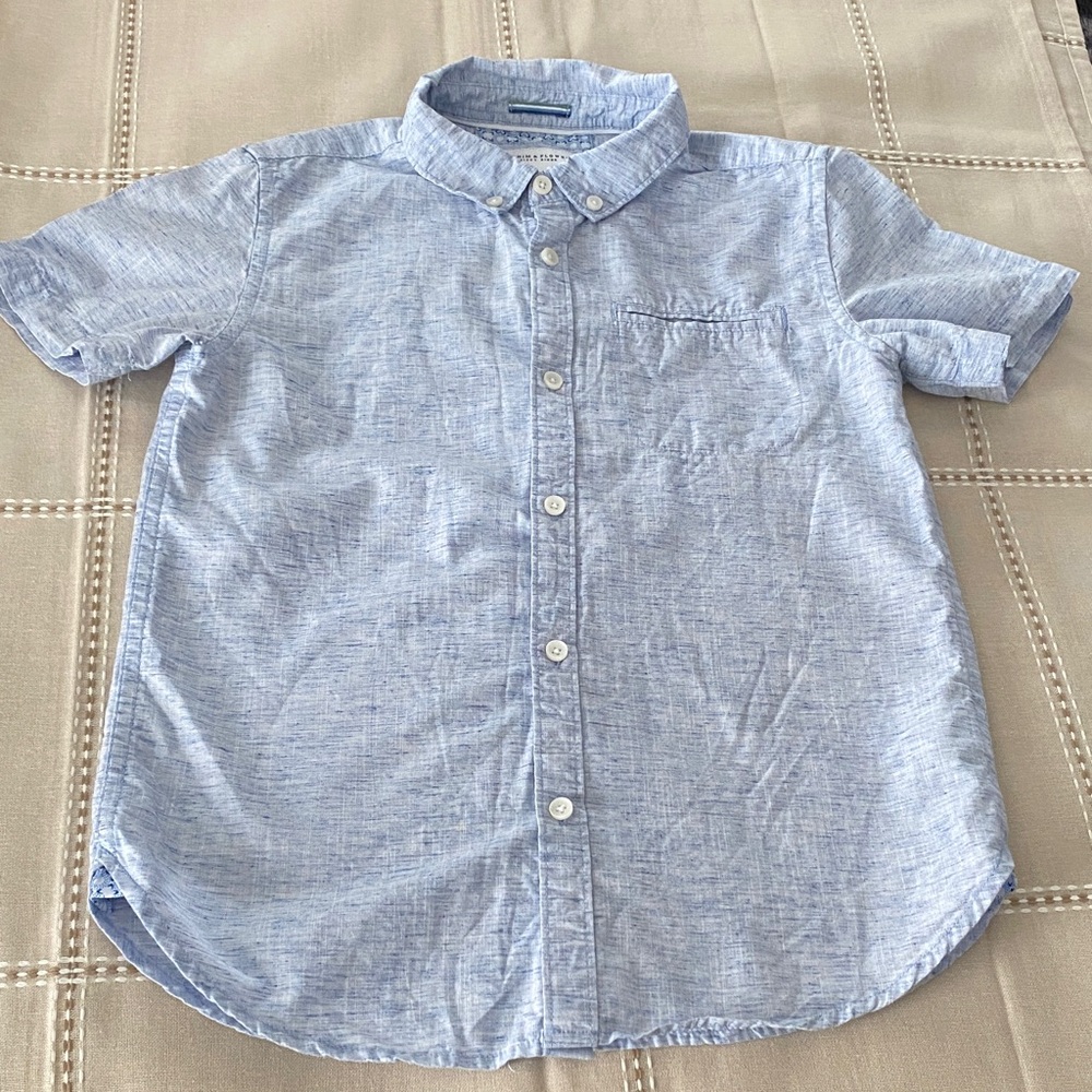 Denim & Flower Light Blue Kids Button Down Shirt